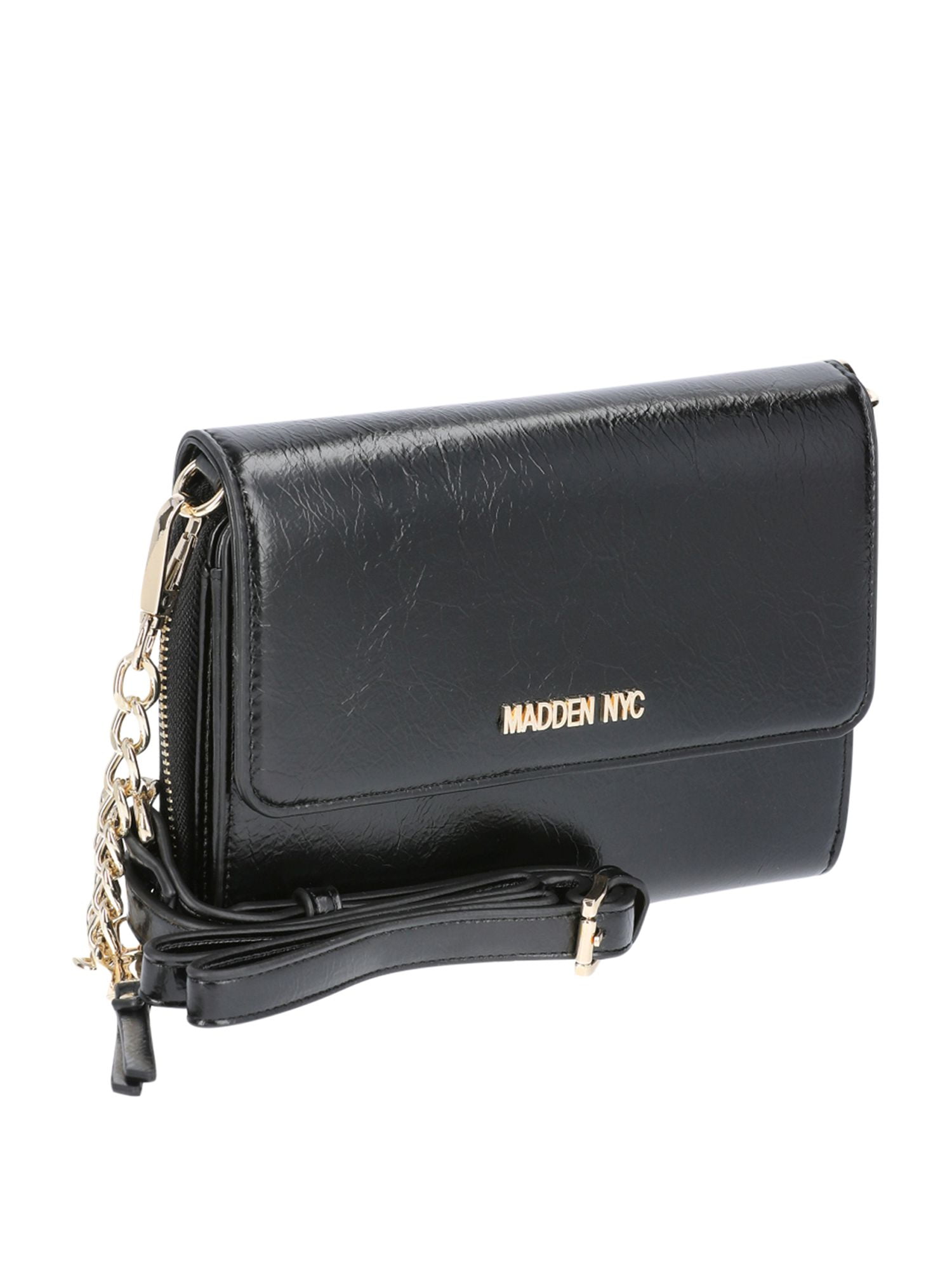 Madden NYC Women's Wallet Chain Crossbody, Black