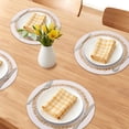 thumbnail image 2 of Unique Bargains 6pcs Farmhouse Woven Placemats White/Brown 11.8"x11.8", 2 of 5