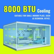 TACOOL 8000BTU ASHRAE Portable Air Conditioner with Window Kit Remote, 3 In 1 Ac Units Covers up to 250Sq.ft, Timer