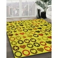 thumbnail image 3 of Ahgly Company Machine Washable Indoor Rectangle Transitional Canary Yellow Area Rugs, 2' x 3', 3 of 7