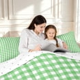thumbnail image 4 of Manfei Classic Plaid King Size Comforter Sets,Vintage Check Comforters King Size,Dark Green,Reversible,3 Pieces,1 Comforter and 2 Pillowcases,3 Pieces,1 Comforter and 2 Pillowcases, 4 of 7