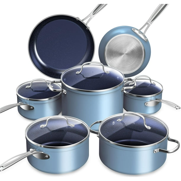 Set de utensilios de cocina Nuwave Healthy Duralon Blue Ceramic Antiadherente