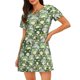 thumbnail image 1 of Fotbe Cute Frog Bata de Dormir para Mujer con Estampado, Camisón de Algodón de Manga Corta, Ropa de Dormir Casual, 1 of 6