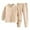 R01-Beige, variant on RMGVDSD Children'S Thermal Underwear Set For Boys Girls Long Johns Solid Color Soft Long Sleeve Crewneck Top And Pants 2 Piece Outfit Girls Clothing Sets