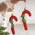 thumbnail image 4 of Adornos navideños, juego de 2 gorros navideños y bastones de carameloDecoraciones navideñasColgantes pequeños, 4 of 5