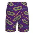 thumbnail image 6 of Disketp Men'S Swim Trunks Hawaiian Breathable Surf Beach Swimsuits Mesh Lining Beach Shorts With Pockets-Carnival Masks And Beads, 6 of 9