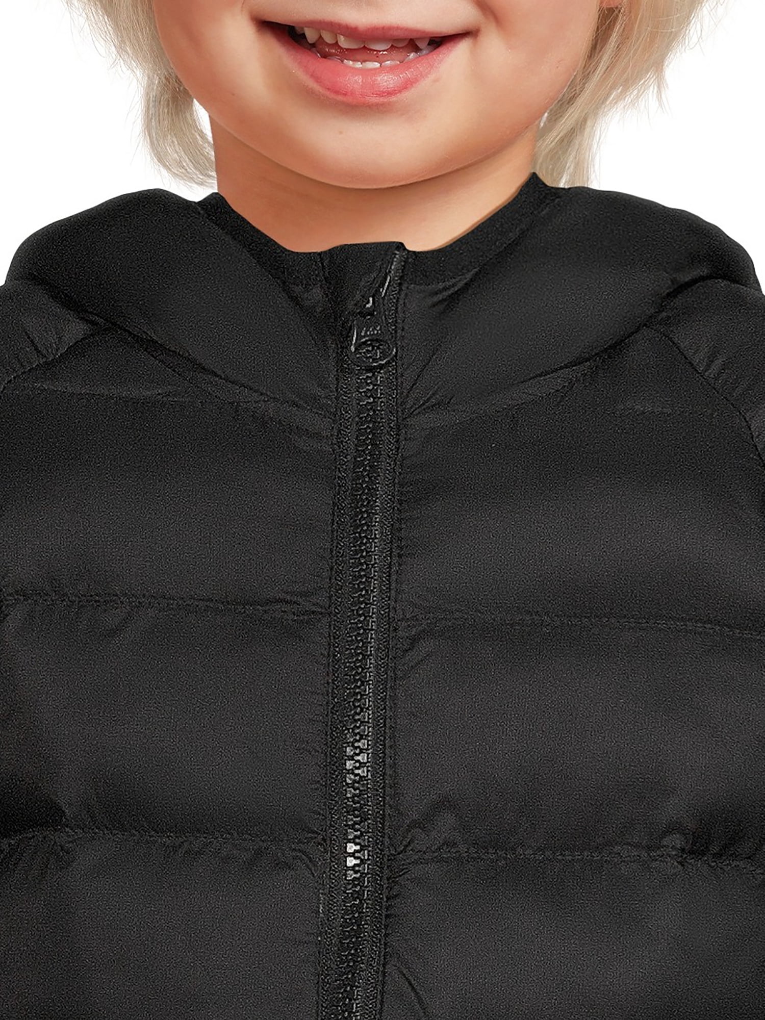 Wonder Nation Toddler Boys and Girls Unisex Packable Quilted Puffer Jacket, Sizes 12M-5T