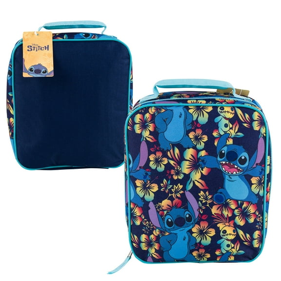 Disney Stitch Rectangular Lunch Bag - 9.5" - Stitch And Scrump