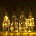 thumbnail image 4 of 2M botella de luz blanca cálida (10 piezas), cadena de luz a batería para botella, cadena de luz de botella de corcho, luz de botella para boda, bricolaje, fiesta, decoración romántica, Navidad [Clase Namotu HFP-0359, 4 of 7