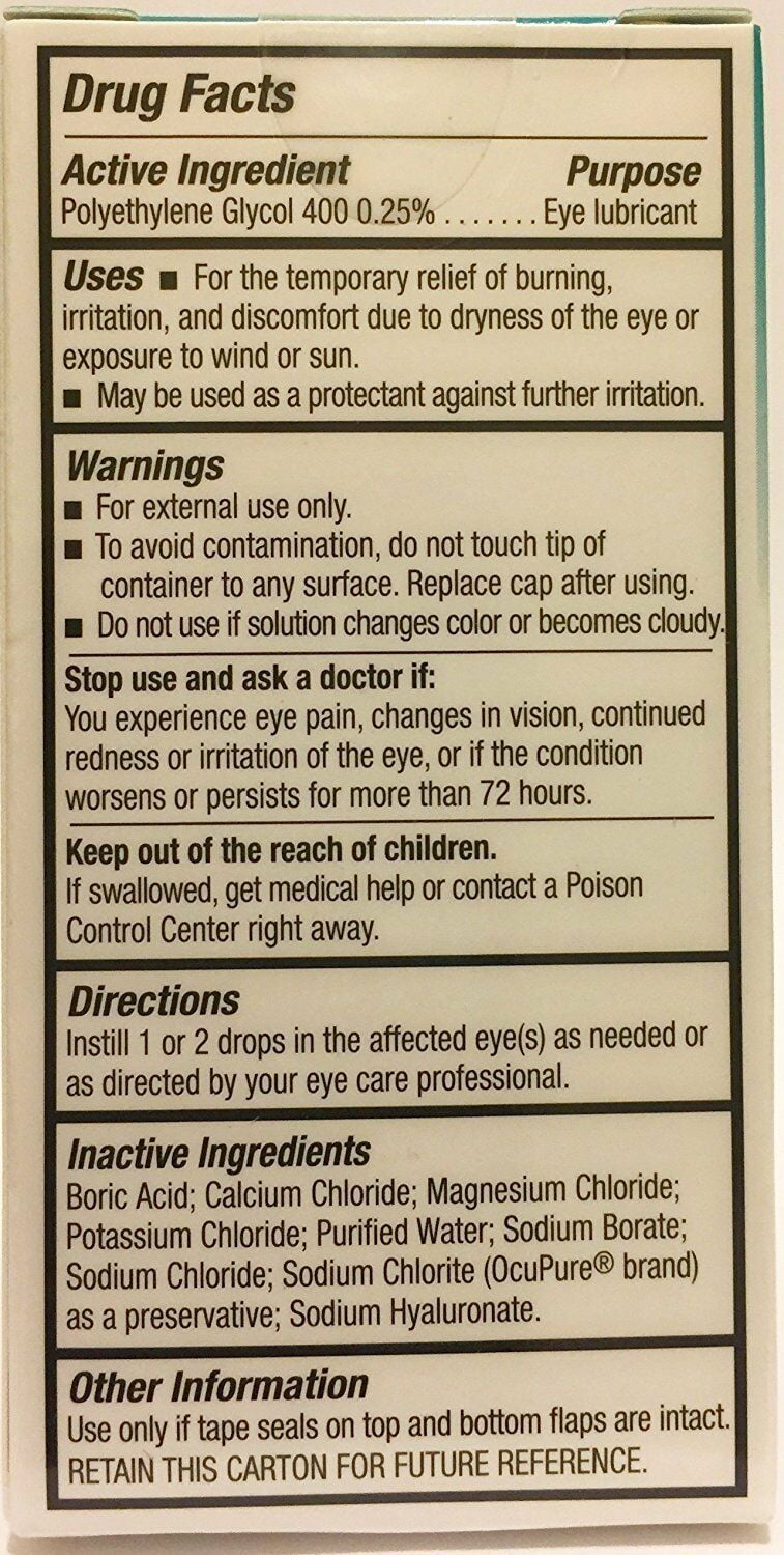 blink Tears Lubricating Eye Drops Mild-Moderate Dry Eye, 0.5 FL OZ 15 ml - 2-Pack