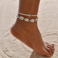 thumbnail image 5 of intage Anklet Shell Beads Ankle Chain for Decoration 2Pcs White Fashion Anklet, 5 of 5