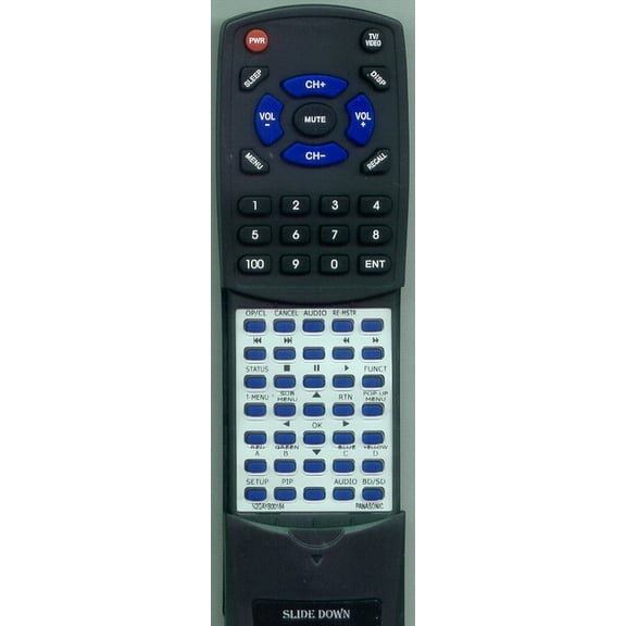 Replacement Remote for PANASONIC RTN2QAYB000184, N2QAYB000184, DMPBD50K, DMPBD35, DMPBD30, DMPBD35P, DMPBD30K, DMPBD30PP, DMPBD35AK, DMPBD55, DMPBD55