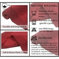 thumbnail image 4 of Home Weavers Luxury Collection 100% Cotton Reversible Bathroom Rug Set Machine Washable Bathroom Rug-17"x24", Bathroom Rug- 24"x40", Red Color 2 Piece Bath Rug set, 4 of 7