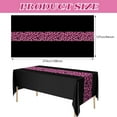 thumbnail image 3 of EP Leopard Print Tablecloth 54 x 108'' Leopard Plastic Table Cover Disposable Safari Animal Cheetah Print Party Decorations for Baby Shower Wedding Birthday Party Favors (Pink Black,3 Pcs), 3 of 12