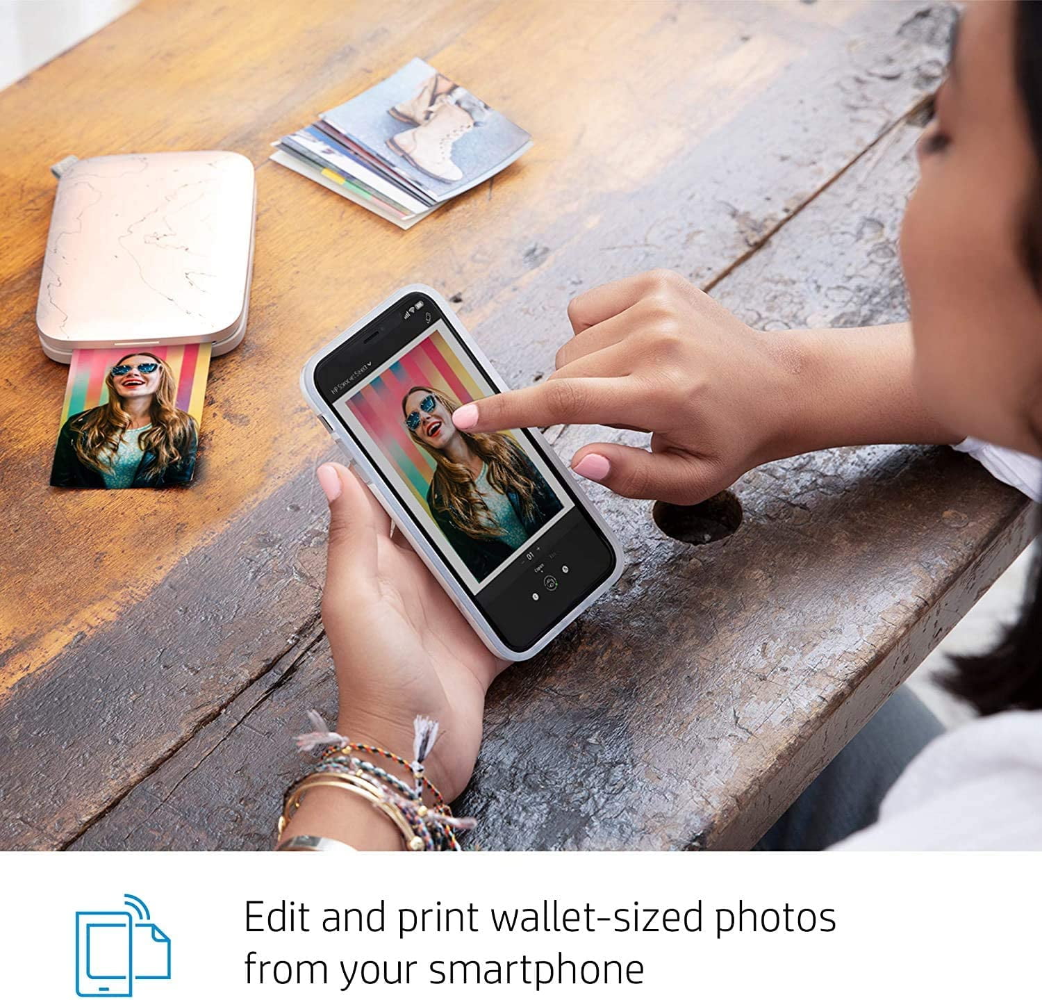 HP Sprocket Select Portable 2.3x3.4 Instant Photo Printer Eclipse Print Pictures on Zink Sticky-Backed Paper from Your iOS & Android Device. 
