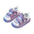 thumbnail image 3 of LTTVQM Wide Toe Box Shoes Toddler Mesh Breathable Comfort Platform Barefoot Shoe with Double Snap Non-Slip Indoor Outdoor Walking Sandals Light Purple 6.5 Toddlerr, 3 of 4
