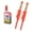 Red, variant on Misright 2Pcs Long Head Marking Pens 45mm Long Tip Marker Pens With 15ml Refill Inks For Marking On Wood Ceramic Metal