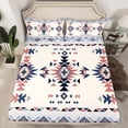 thumbnail image 2 of Erosebridal Tribal Aztec Sheet Set Full, Triangle Geometric Bedding Sets Full Size, Bohomian Style Decor 4pcs, 2 of 7