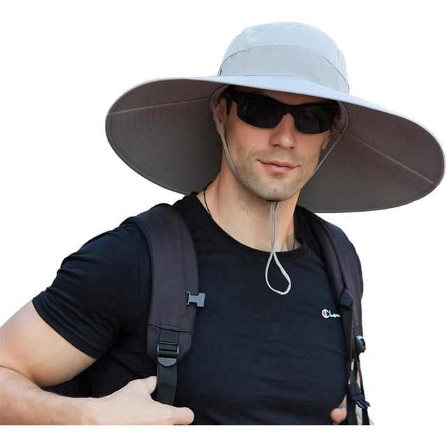 Sombrero de pescador de ala súper ancha con protección solar UPF50+, impermeable, para pesca, senderismo, acampada