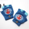 thumbnail image 2 of Guantes abatibles para niños, otoño e invierno, tejidos, resistentes al frío, cálidos, con dibujos animados, Ultraman, para niños pequeños y medianos, con protección para las manos para escribir con, 2 of 5