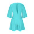 thumbnail image 6 of HXWCHs Jumpsuits for Women, Women's Casual Loose Fit Short Sleeve Romper Jumpsuit Dress Featuring Convenient Side Pockets M Mint Green, 6 of 8