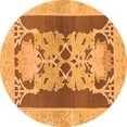 thumbnail image 1 of Ahgly Company Indoor Round Abstract Orange Modern Area Rugs, 7' Round, 1 of 4