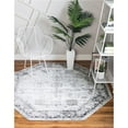 thumbnail image 1 of Unique Loom 3151821 4 x 4 ft. Casino Sofia Octagon Rug, Gray, 1 of 4