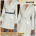 thumbnail image 5 of Skinny Reversible Belts for Women, Two-in-one Women Thin Belt for Dresses Jeans Pants with Gold Buckle, 5 of 6
