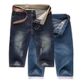 thumbnail image 5 of Bermudas Para Hombre Jeans Holgados De Talla Grande La Moda, 5 of 5