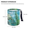 thumbnail image 7 of Jeiento Sea Turtle Car Trash Cans Hanging Bag for Camping Travel Accessories Collapsible Auto Waste Basket Container with Adjustable Strap Palm Leaves Vehicle Trash Can, 7 of 7