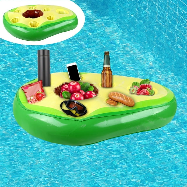 Floating Food Pallet Inflatable Floating Drink Pallets Drink Floaties Floating Tray For Pool Floating Cup Pallets Cabana Bar Snack Tray Swimming Pool Hot Tu