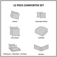 thumbnail image 3 of King Size Bed In A Bag, 12 Piece Jacquard Comforter Set with Bed Sheets Khaki King, Khaki Cotton Bedding Set,Polyester Bed Sheet Set, Household Supplies & Décor Bedding Bedding Sets, 3 of 19