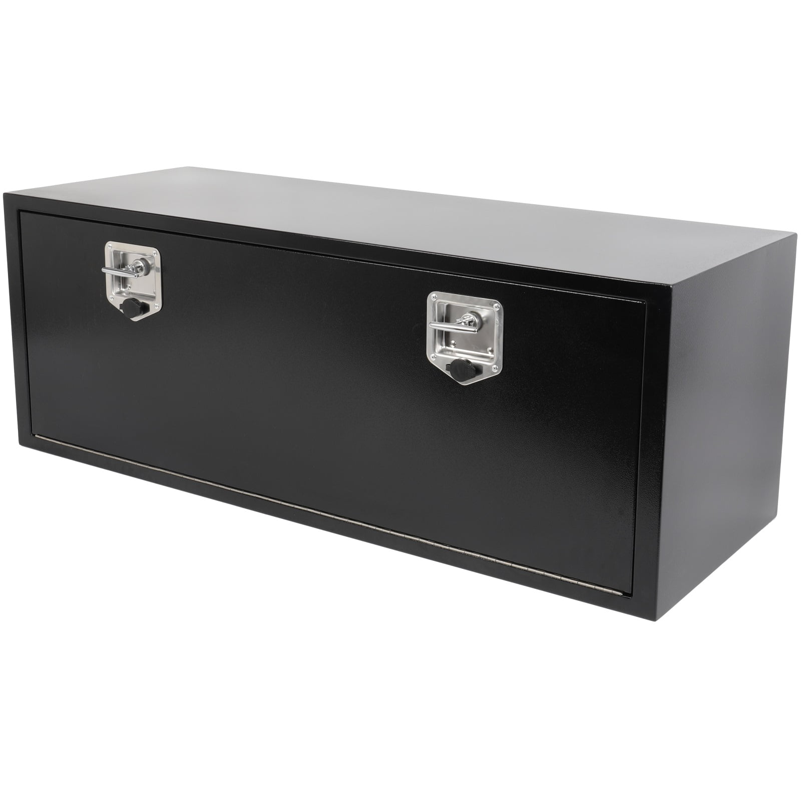 CCIYU 48 Inch Iron Truck Bed Toolboxes, Heavy Duty Truck Tool Box with Lock Keys, Storage Tool Box Chest Box Organizer for Pickup, RV, Truck Bed, Trailer, 48"x 18"x18", Black