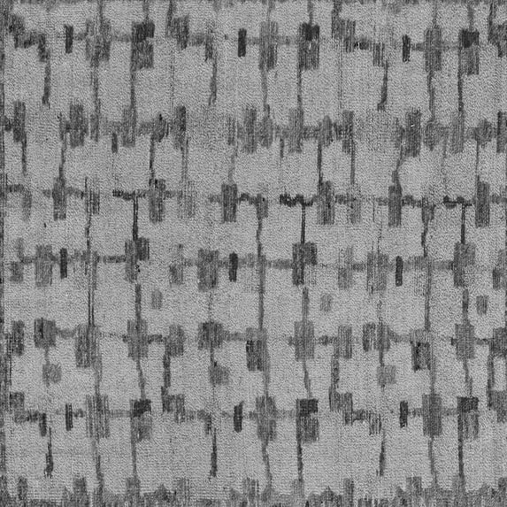 Ahgly Company Indoor Square Abstract Gray Modern Area Rugs, 6' Square