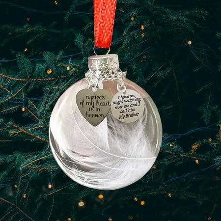 Christmas 2022 Silver Round Akerlok 2022 Hot Sale In Advance Christmas Ornament Feather Ball Round  Clear Plastic Ball Memorial Ornament | Walmart Canada
