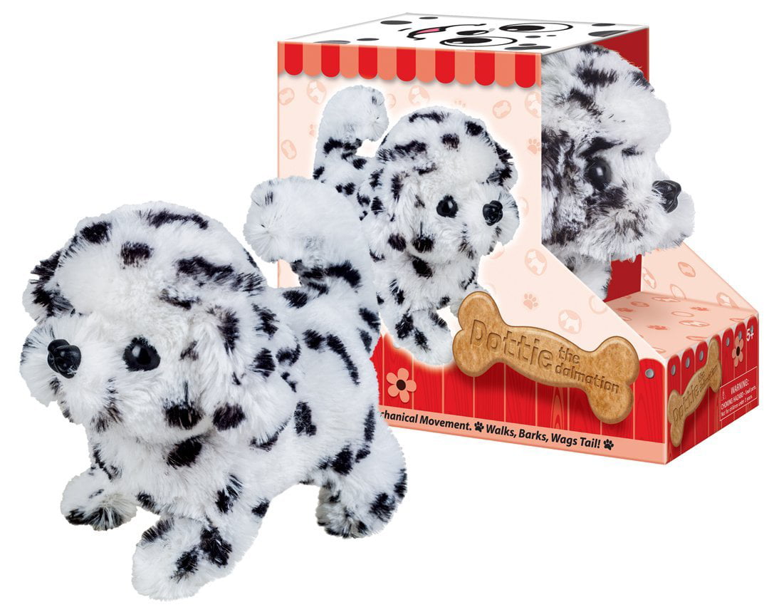 Battery Operated Dalmatian Dog Plush Stuffed Animal Walking Kids Toy Xmas Gift 