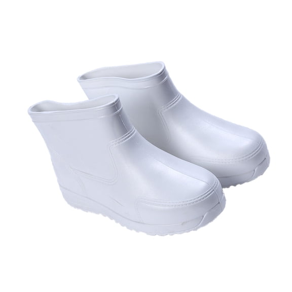 ULTNICE 1 Pair of Men Rain Boot White EVA Slip Resistant Low Canister for Outdoor Work