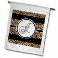thumbnail image 2 of 3dRose, Elegant Cheetah Animal Print Monogram Letter D, 12 x 18 inch Garden Flag, 2 of 2