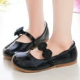 thumbnail image 5 of EnJoCho Children Black Leather Shoes White Leather Shoes Bowknot Girls Princess Shoes Single Shoes Performance Shoes Children Casual Shoes Indoor Outdoor Wear, 5 of 9