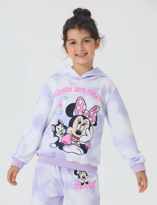 Disney Girls Hoodies Minnie Graphic Sweatshirts and Joggers Pants 2Pcs School Outfits Set Big Kids 7-8Y