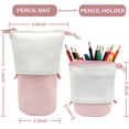 thumbnail image 2 of Pop Up Pen Pencil Case Soporte telescópico, PU Cord Stand-Up Pencil Case Girls, ideal para estudiantes Spring Makeup Bag Pencil Bag Adepaton HMHZ1144-5, 2 of 9