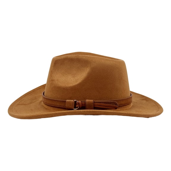 Avaner Vintage Felt Cowboy Hat for Women men :Western Style Wide Brim Fedora for Outdoor Travel