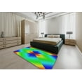 thumbnail image 5 of Ahgly Company Machine Washable Indoor Rectangle Transitional Neon Green Area Rugs, 2' x 4', 5 of 7