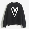thumbnail image 2 of Valentines Womens Crewneck Sweatshirt Love Heart Graphic Hoodless Sweater Casual Valentine's Day Pullover Tops Festival Clothing Crewneck Sweatshirt, 2 of 4