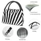 thumbnail image 4 of Fotbe Zebra Bolsa Térmica Portátil con Estampado, Bolsa de Entrega de Alimentos Aislada, Bolsa Reutilizable de Gran Capacidad para Comidas y Supermercado, 4 of 6
