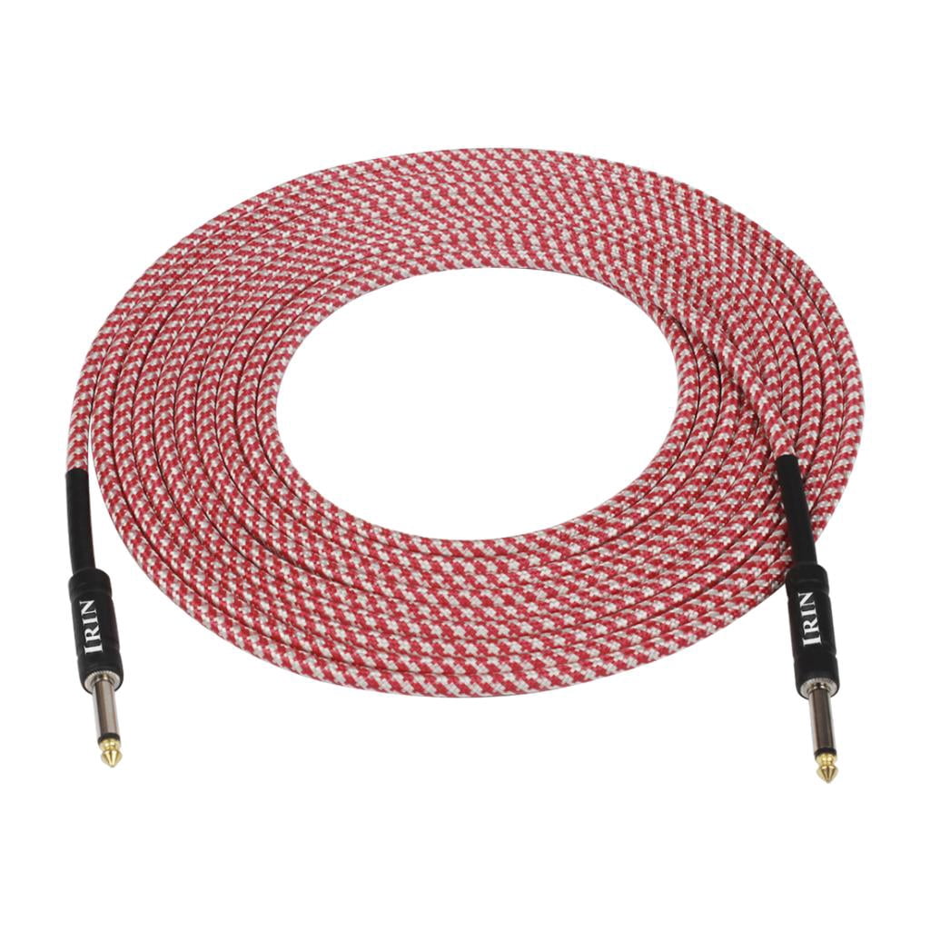 LeeQinersw 6m Instrument Cable 1/4inch Amp Cord for Electric Guitar Bass Parts Pink