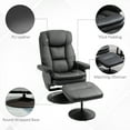 thumbnail image 5 of HOMCOM Swivel Recliner with Ottoman Reclining Chair and Footrest, Black, 5 of 9