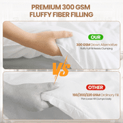 MARNUR Luxury Comforter Duvet Insert Full Size, 300GSM All Season Down Alternative, Hotel Cooling Quilted Comforters with 8 Tabs, Machine Washable 82 x 86