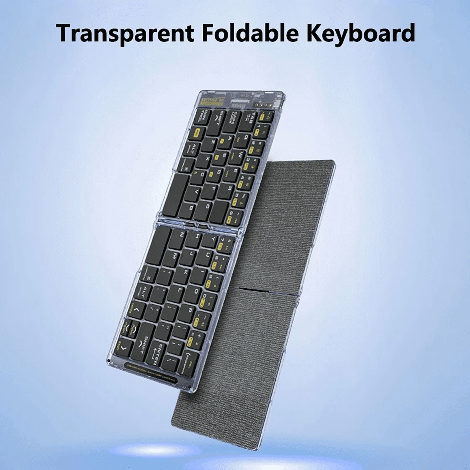 DERETE Foldable Bluetooth keyboard，Wireless Bluetooth Keyboard ，Travel Keyboard，Android Windows iOS
