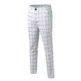 thumbnail image 5 of RUTAYY Men's Casual Pants Slim Fit Plaid Print Zipper Long Pants Daily Wear Comfort Trendy Vibrant Trousers, 5 of 8